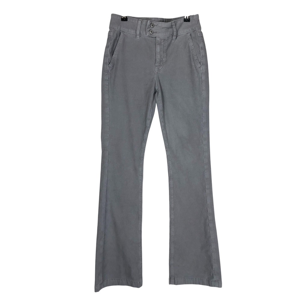 American Eagle Womens Corduroy High Rise Kick Boot Size 4 Grey‎ 70s Boho Western